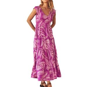 Elegant Pink Maxi Dress